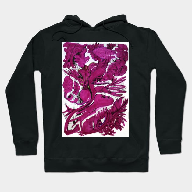 Organic Magenta Hoodie by Amanda-Courtney